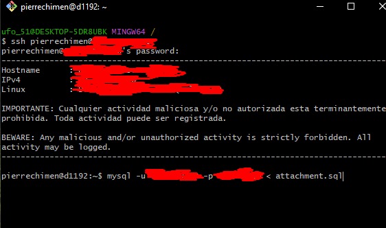 Importador de archivos mediante mysql