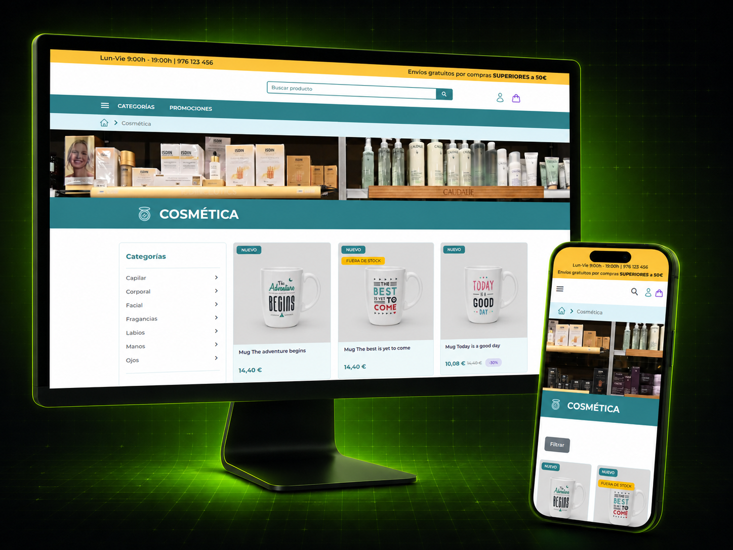 Prueba técnica PrestaShop Falcon para VGS